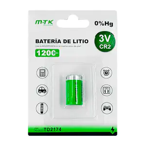Blíster mtk con 1 mini pila / batería de 1200mah, cr2 / 3v