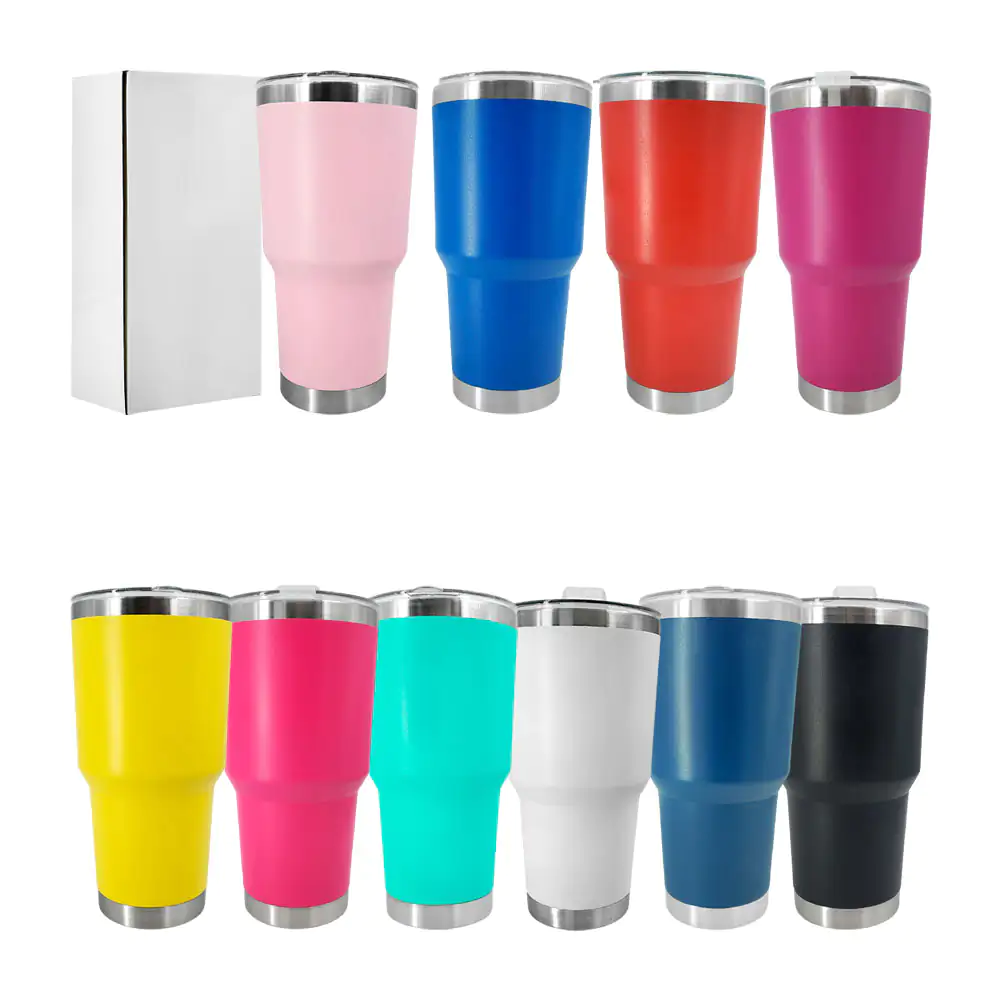 Vaso tipo termo con capacidad de 30oz y textura rugosa + popote, vari…