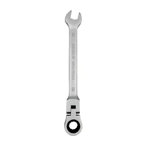 Llave metálica combinada de 10mm con cabeza flexible de doble función
