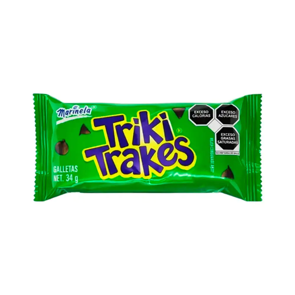 1pz mini paquete de galletas triki trakes con chispas de chocolate, 3…