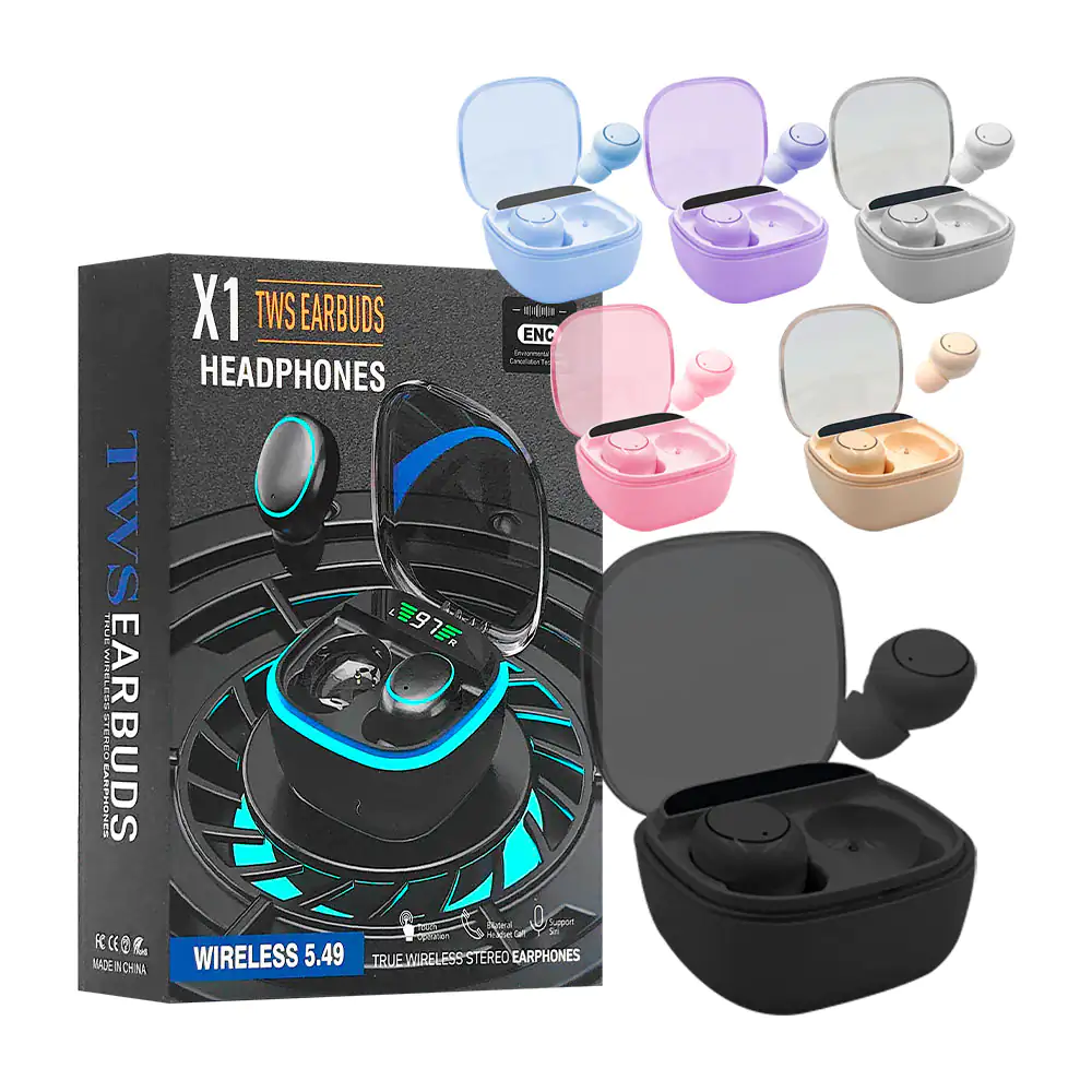 Audífonos inalámbricos compactos con diseño gamer + estuche de carga …