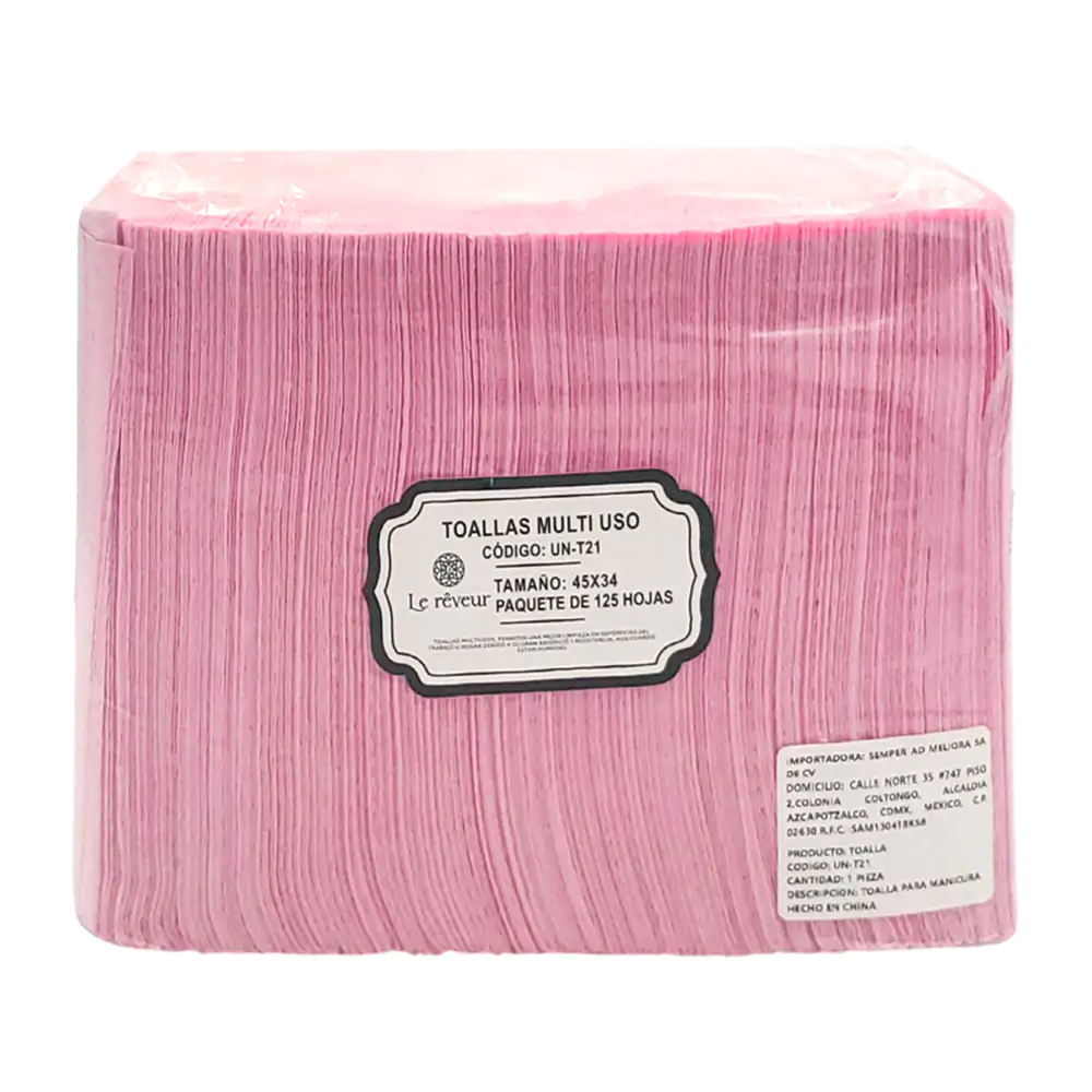 Paquete con 125 hojas, toallas tipo servilletas para manicura, 45x34c…