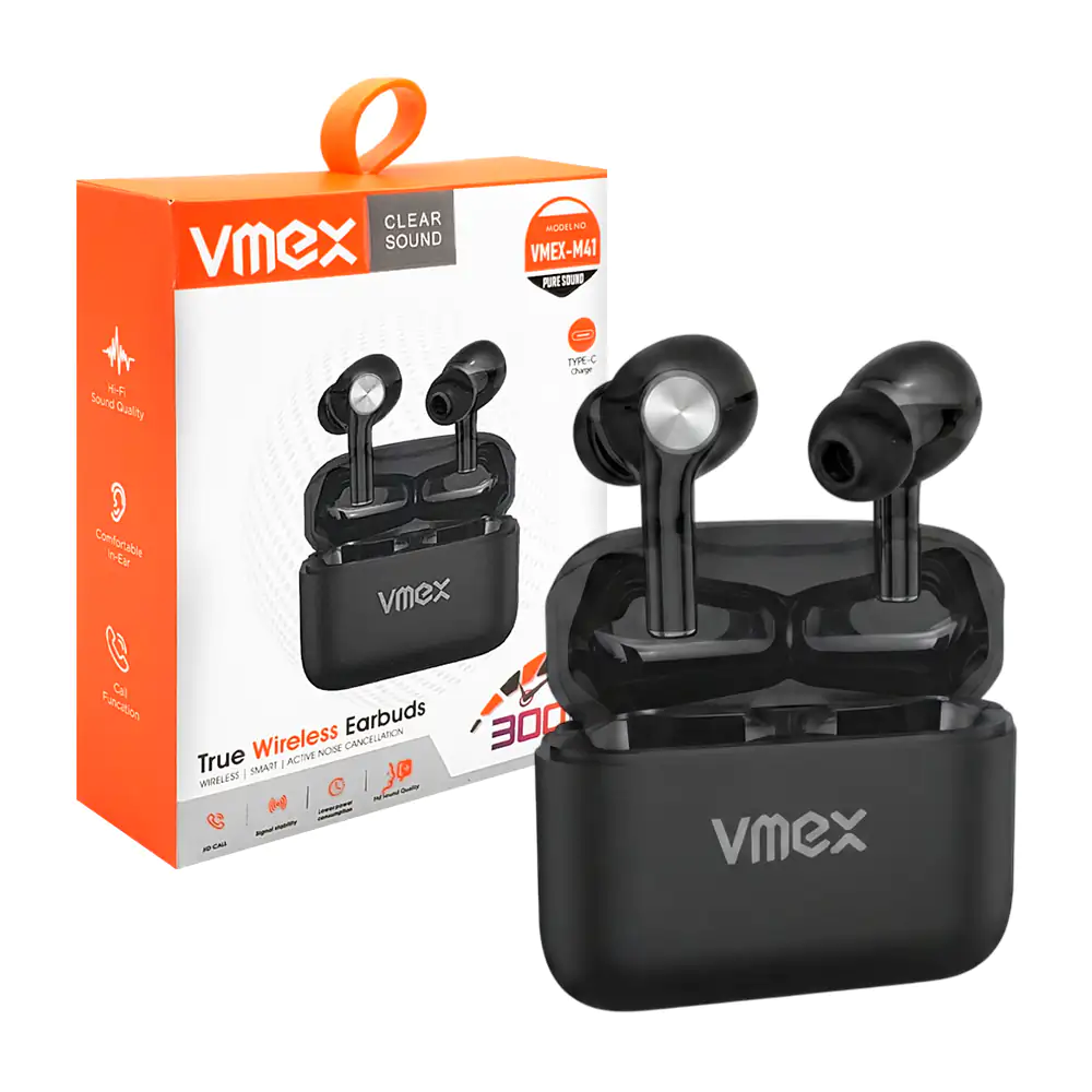 Audífonos inalámbricos bluetooth vmex con detalles metálicos + estuch…