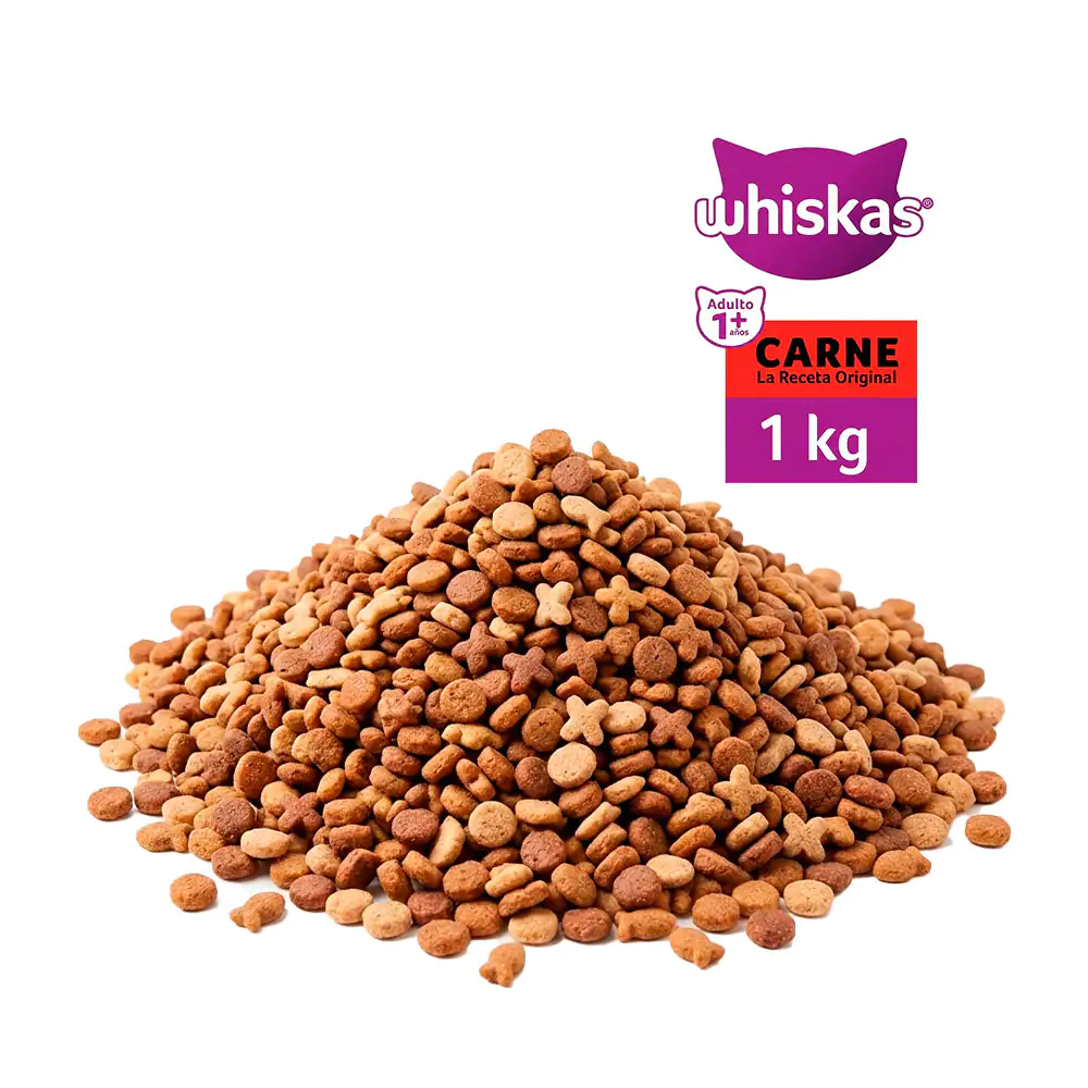 1 kilo de croquetas whiskas para gatos adultos de todo tipo de razas,…