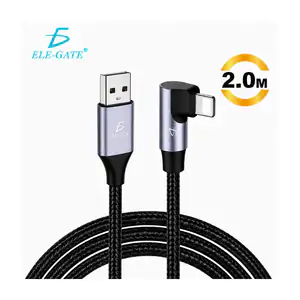 Cable de 2 metros trenzado y reforzado de usb a lightning con ángulo …