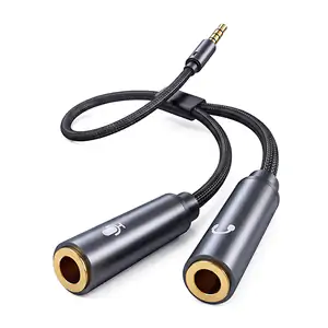 Adaptador splitter con divisor 3.5mm cable 1mt para audio y micrófono…