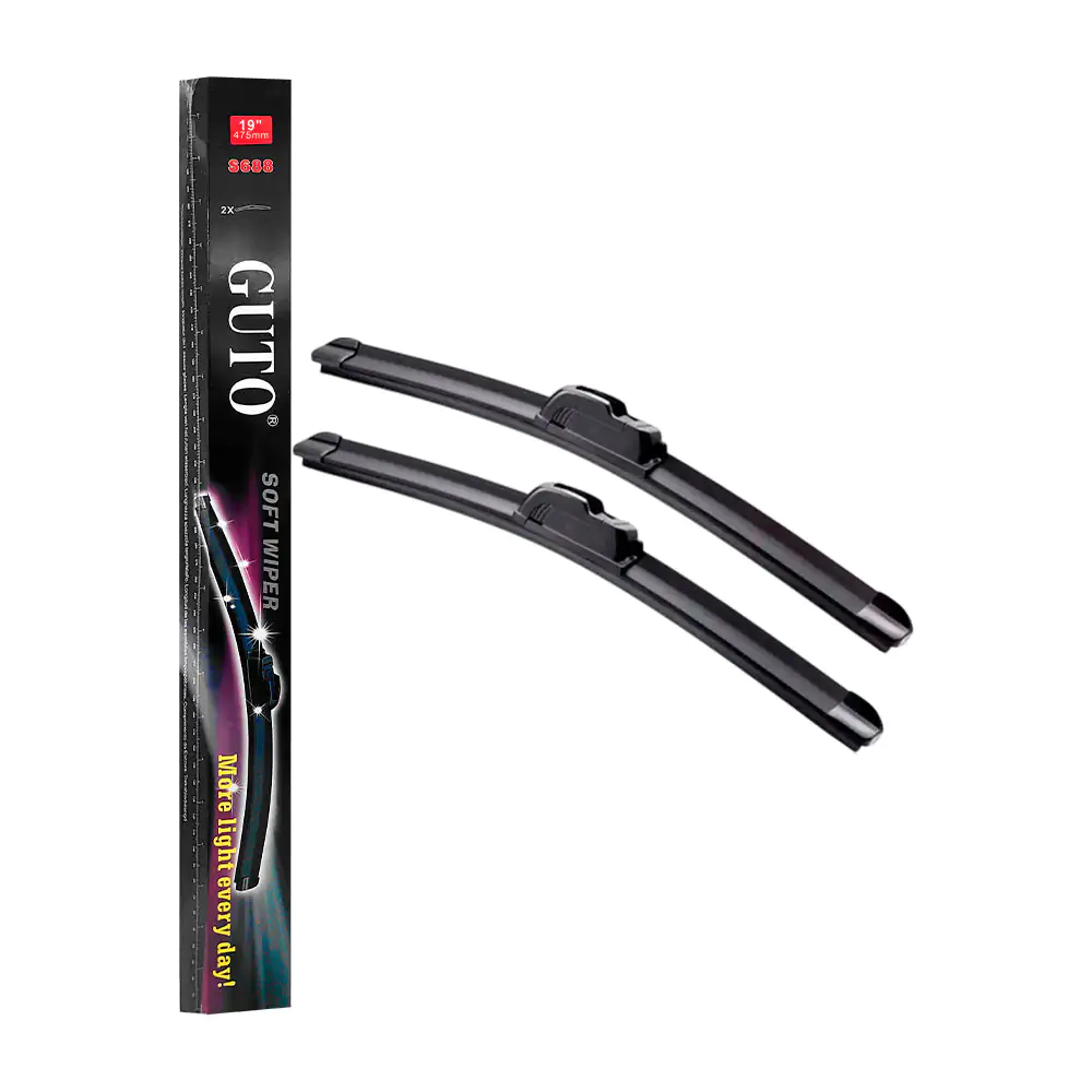 Par de limpiaparabrisas para coche con base y goma de plástico, 19 pu…