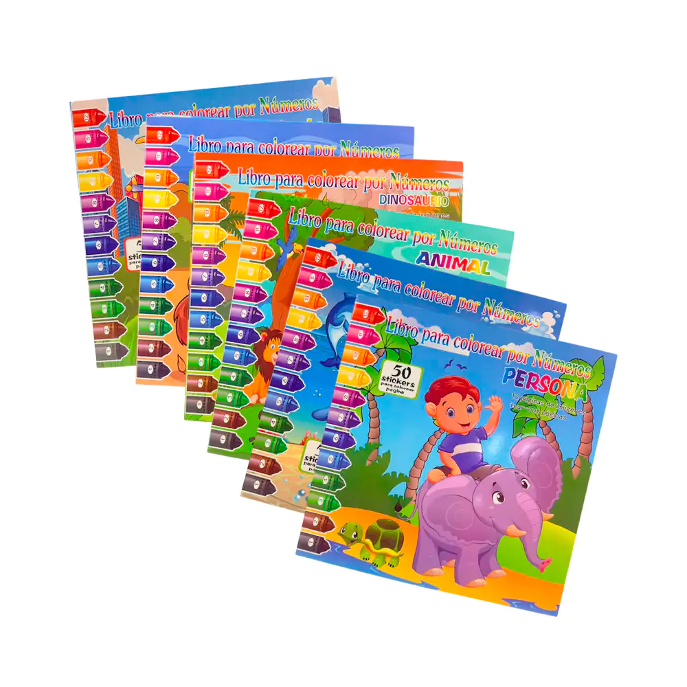 1pz Libro para colorear de 12 páginas - hojas + 50 stickers con temát…