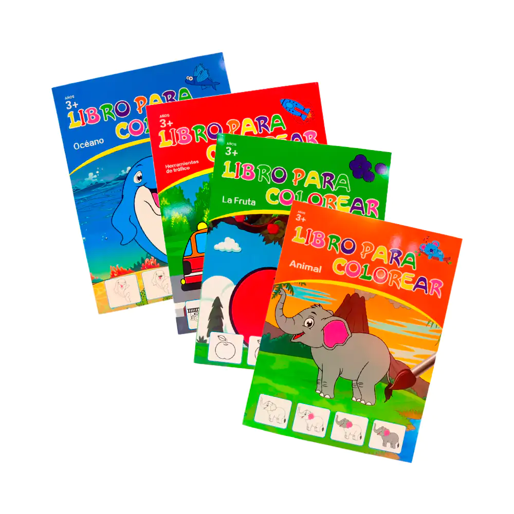 1pz Libro para colorear de 8 páginas - hojas con temática, variedad d…