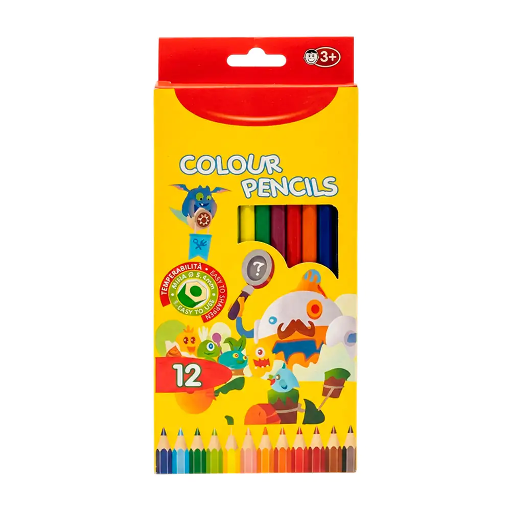 Caja de 12 colores hexagonales / colour pencils / xwx-12pc