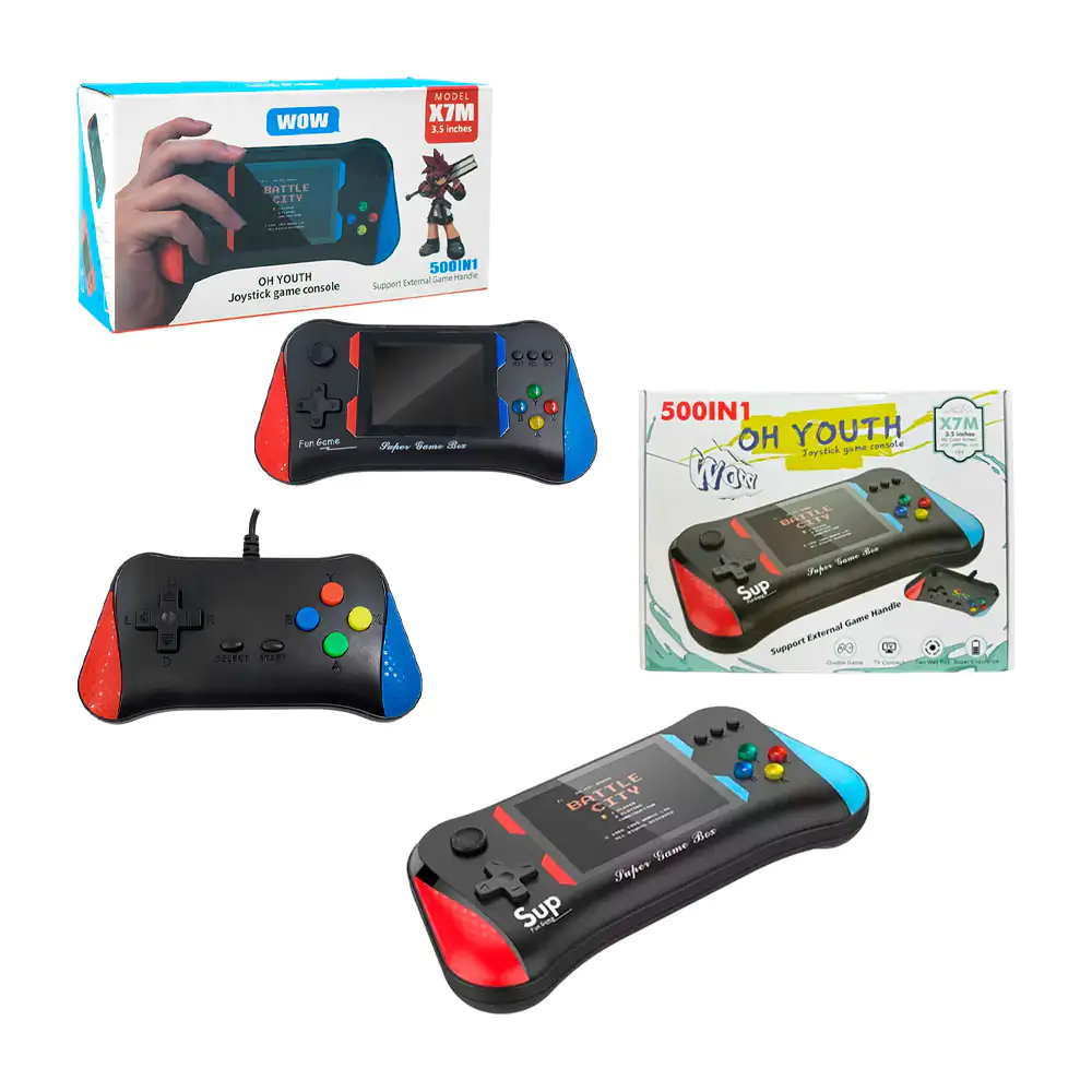 Consola portatil con pantalla de 3.5 pulgadas con 500 juegos retro / …