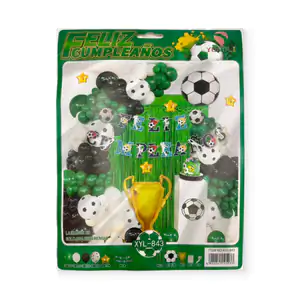 Kit decorativo para fiesta de cumpleaños con temática de futbol, 43pc…