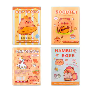 1pz mini cuaderno con estampado de capibara y protector de plástico, …
