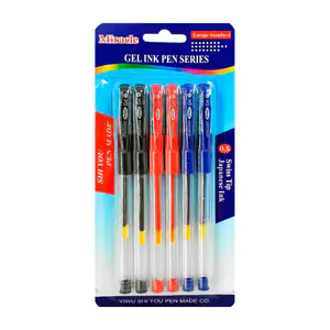 Blíster con 6 plumas de gel con punta de 0.5, diseño ergonómico, vari…