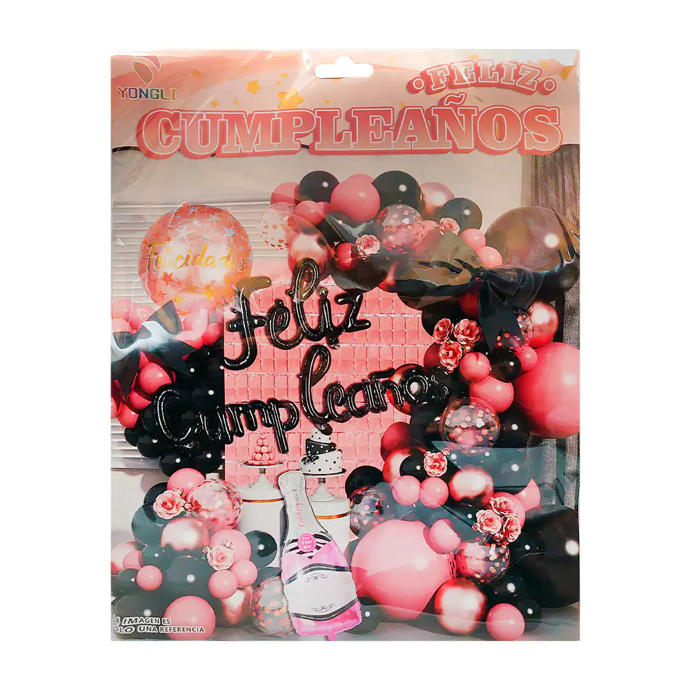 Kit decorativo para fiesta de cumpleaños, 56pcs + globo de botella, v…