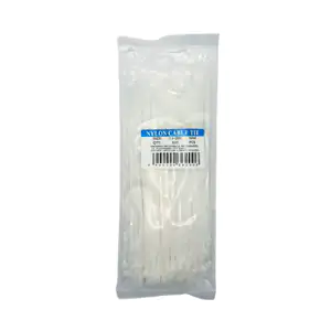 Paquete con 100 cinchos blancos 3.6x200mm / nylon cable ties / tl34954
