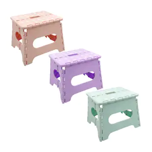 Taburete banco plegable con estampado de lunares blancos, 25x19x19cm,…