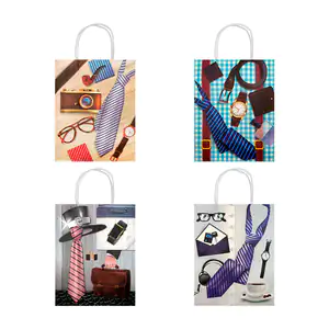 Bolsa de papel para regalo con temática del día del padre 33.5x26x12c…
