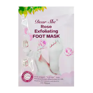 Mascarilla exfoliante para pies con extracto de rosas dear she / z615