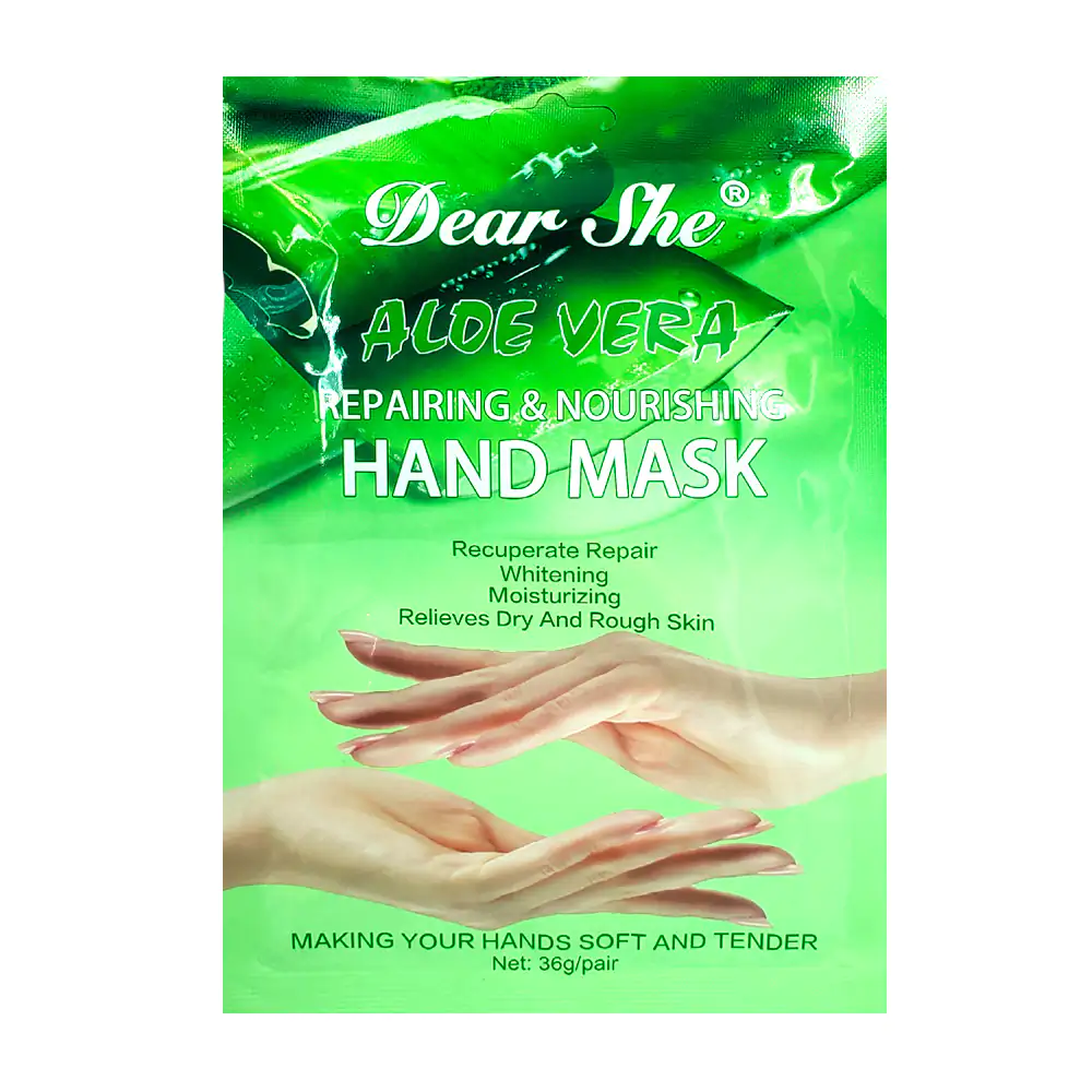 Mascarilla para manos dear she con extracto de aloe vera, repara e hi…