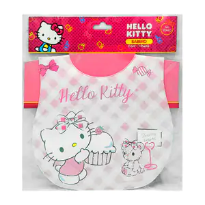 Babero infantil ajustable, plastificado, acolchado con estampado de h…