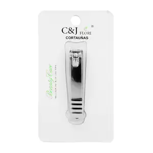 Blíster c&j flori con cortaúñas metálico de 7.5cm con textura