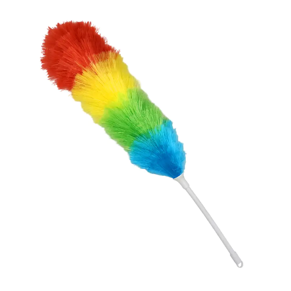 1pza Plumero saca polvo sintético de 55cm con diseño de arcoíris, var…