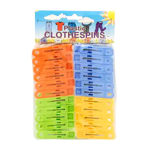 Paquete con 22 ganchos de plástico para colgar ropa, variedad de colo…