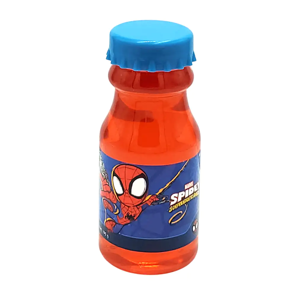 Bote de slime con forma de botella de 135g y estampado de spiderman
