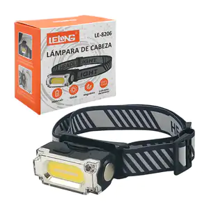 Lámpara tipo minero recargable con varios modos de luz y pantalla ind…