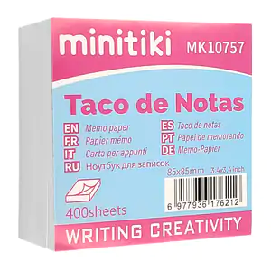 Paquete de 400 notas en color blanco 85x85mm para anotaciones / mk107…