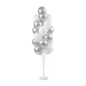 Soporte para globo - base circular de plástico con 14 tubos de pvc, d…