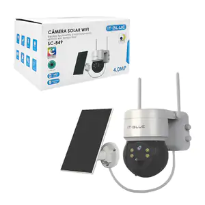Cámara de seguridad con panel solar visión nocturna, audio, sensor de…