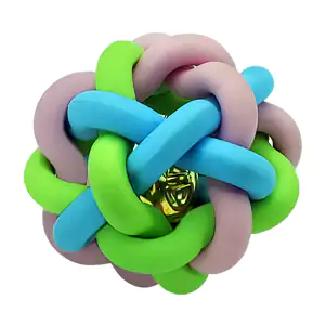 Juguete para mascota tipo pelota de 5cm multicolor con diseño de cuer…