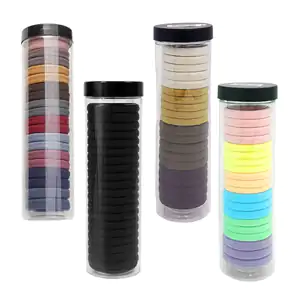 Bote de plástico con 20 ligas elásticas para el cabello, suaves, sin …