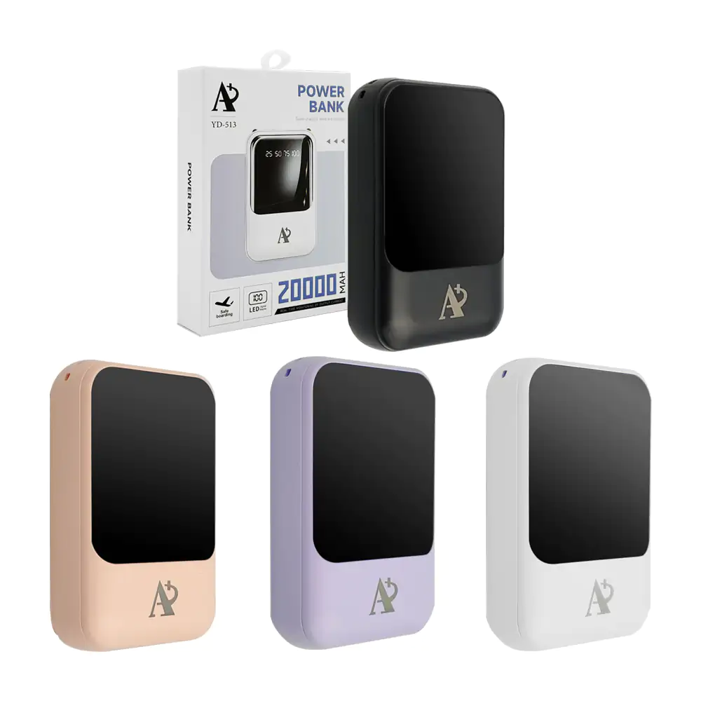 Power bank de 20000mah con entrada para usb, tipo-c y micro, indicado…