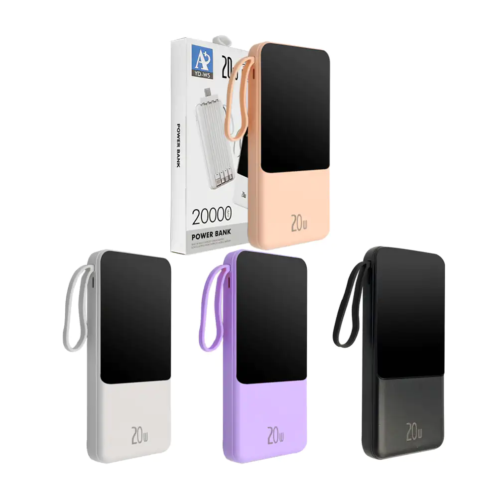 Power bank de 20000mah con 4 cables de carga, distintas entradas y pa…