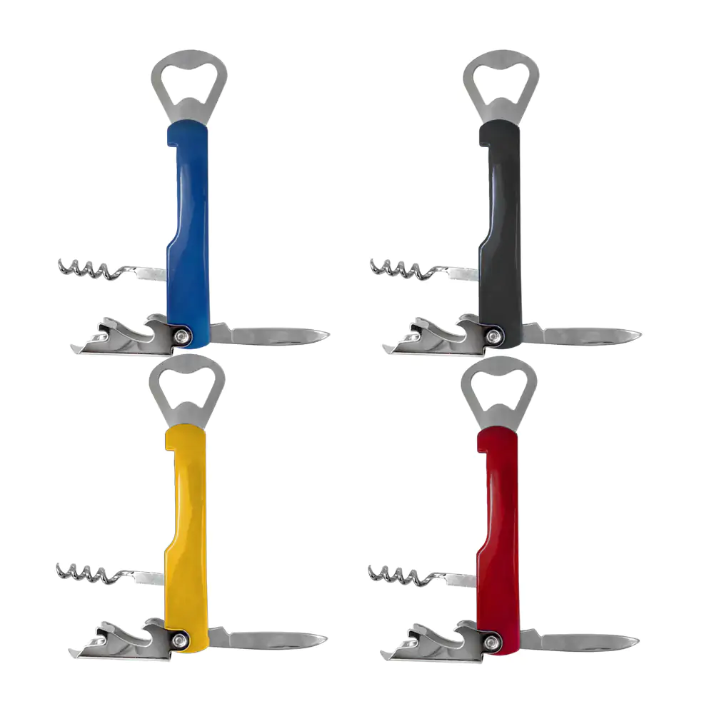 1pz Destapador / sacacorchos metálico con mini navaja, variedad de co…