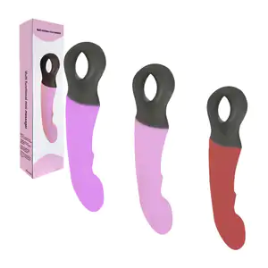 Dildo consolador curvo con 10 modalidades, 16cm + agarradera de anill…