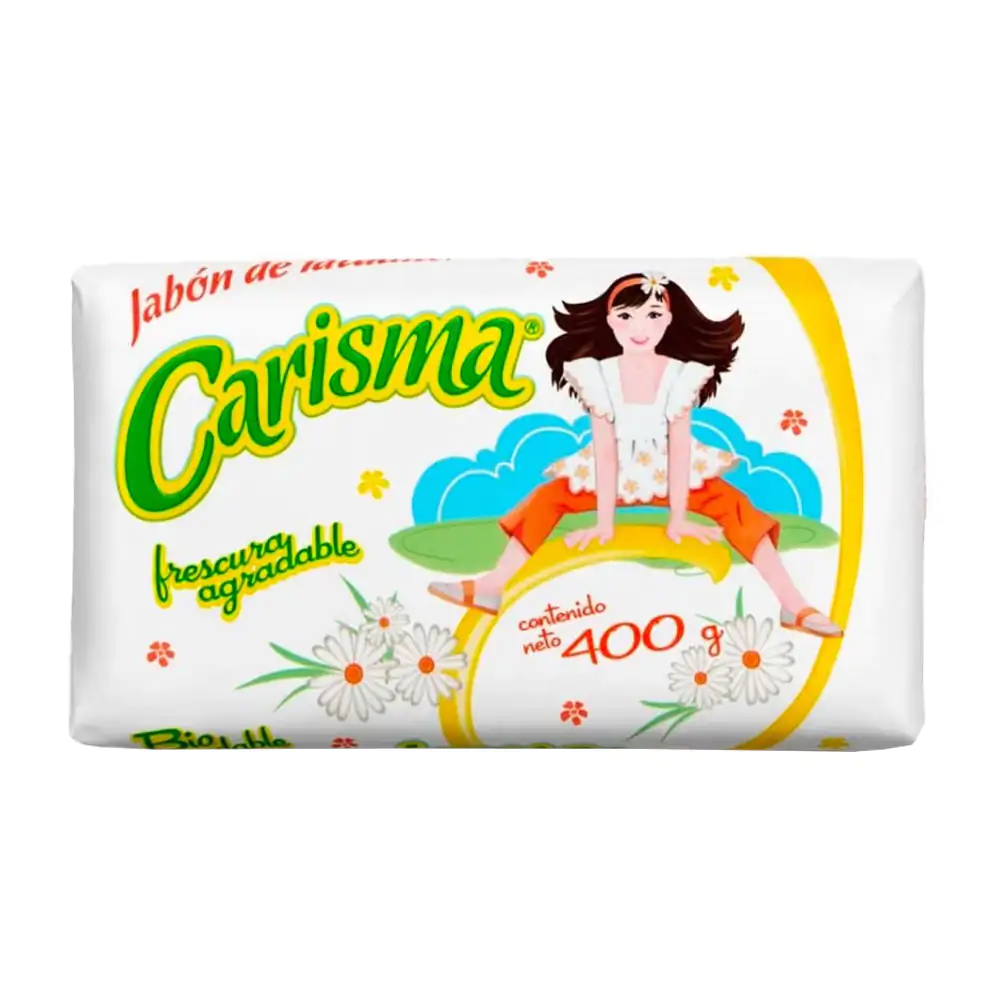 1pza Jabón en barra carisma color rosa para ropa de 400g