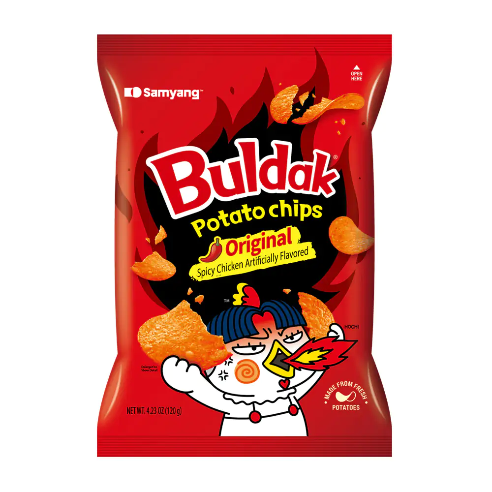 Papas fritas buldak originales, extra picantes, 120g / 000680