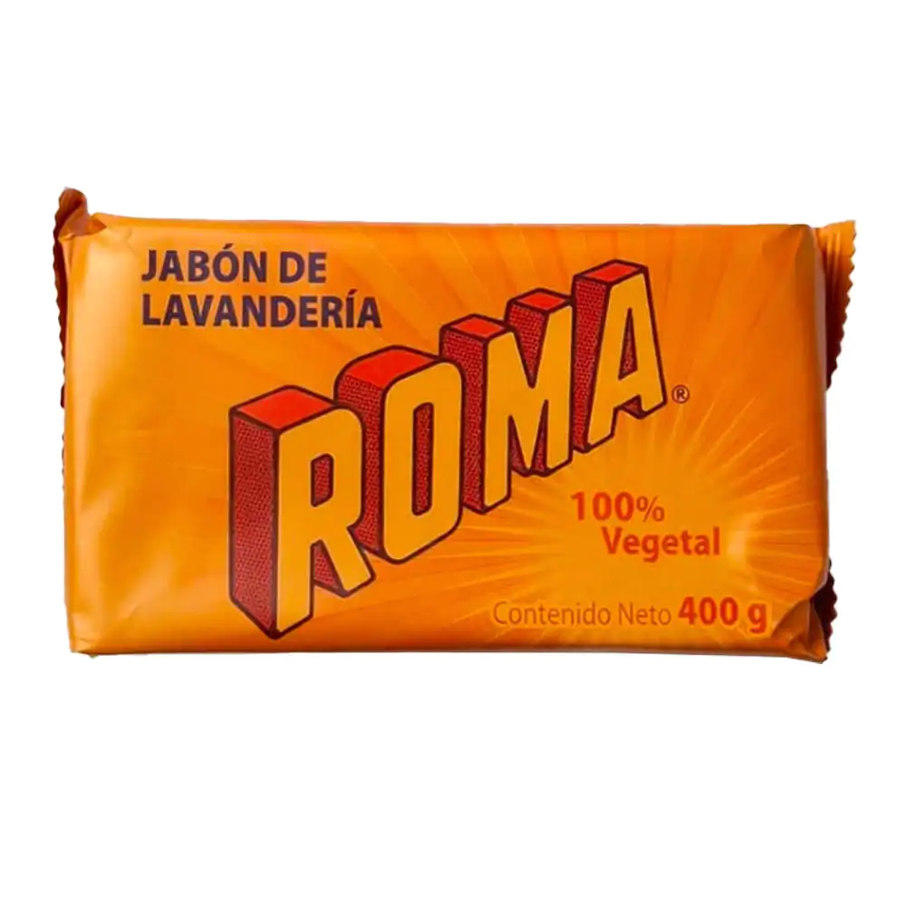 1pza Jabón en barra roma para ropa de 400g
