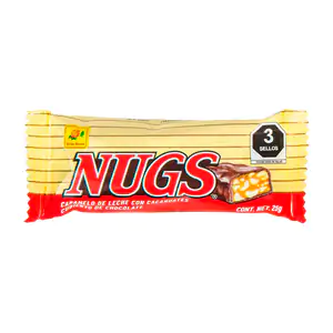 1pza Chocolate nugs de la rosa con relleno de caramelo y cacahuate, 2…