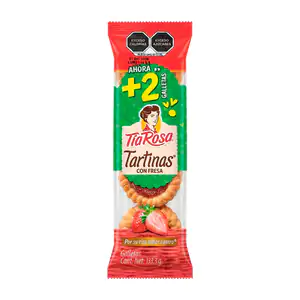 Paquete con 8 tartinas tia rosa con relleno de mermelada de fresa, 13…