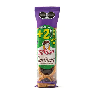 Paquete con 8 tartinas tia rosa con relleno de mermelada de zarzamora…
