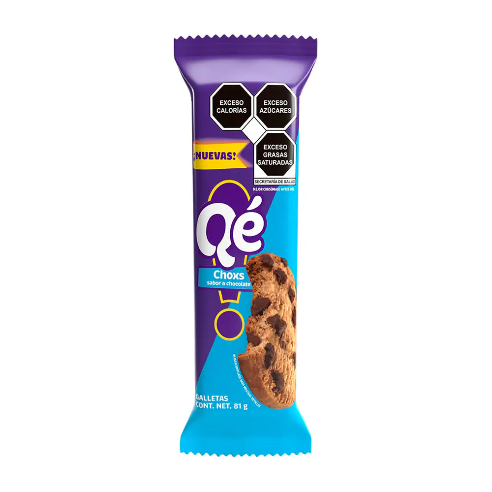 Paquete galleta qe choxs marinela rellena de chispas de chocolate, 81g / 020418