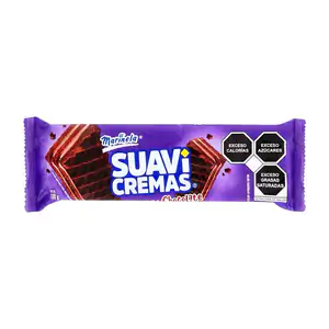 Paquete con galletas marinela suavicremas sabor chocolate, 100g