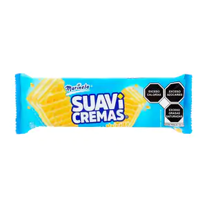 Paquete con galletas marinela suavicremas sabor vainilla, 100g