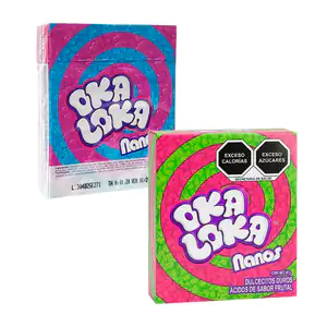 Dulces oka loka nanos ácidos sabor frutal, 40g / 029343