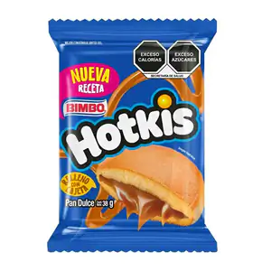 1pza hotkis, pan dulce relleno de cajeta, 38g / 035436